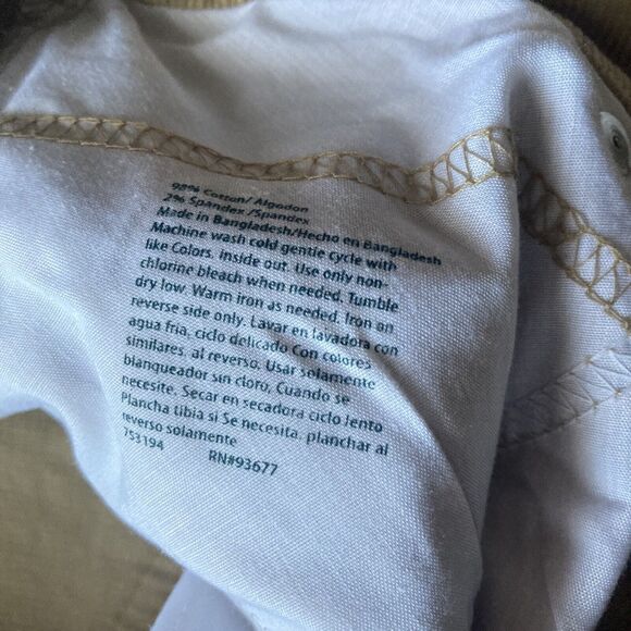 St. John's Bay Pants Size 10 Corduroy Tan Beige Khaki Bootcut Stretch Work Women - Picture 8 of 10